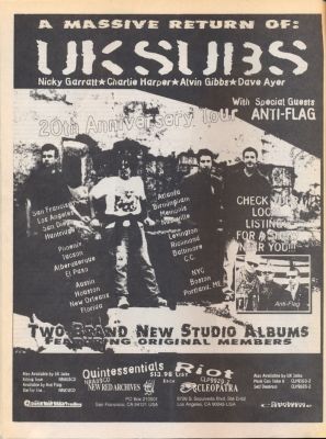 20th Anniversry US Tour Advert