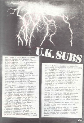 From the Mark Chadderton UK Subs collection