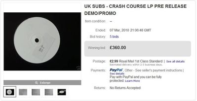 Crash Course white label on Ebay
