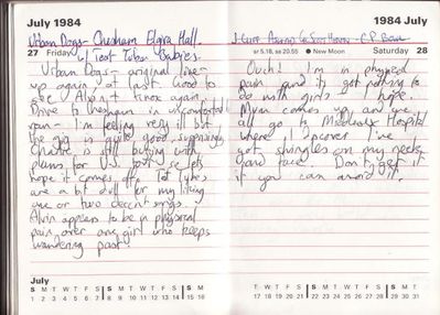 July 27 1984 entry... click to enlarge