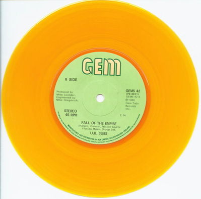 Orange vinyl B-side