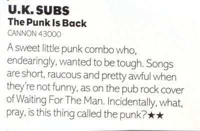 The Punk IsBack review?