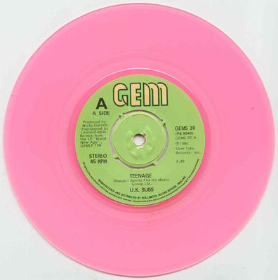 Pink Vinyl Push-out Centre A-Side