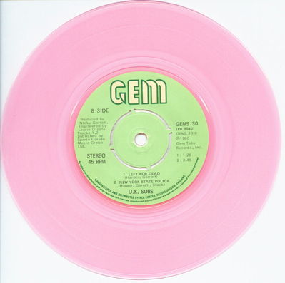 Pink vinyl push-out centre B-Side