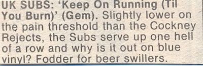 Single review, Record Mirror, 11th April 1981